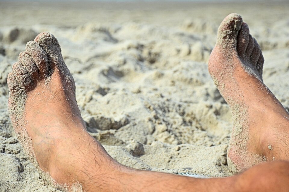 Sand barefoot foot