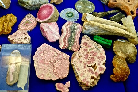 Unusual gemstones colorful