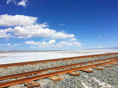 Railway qinghai caka salt lake photo