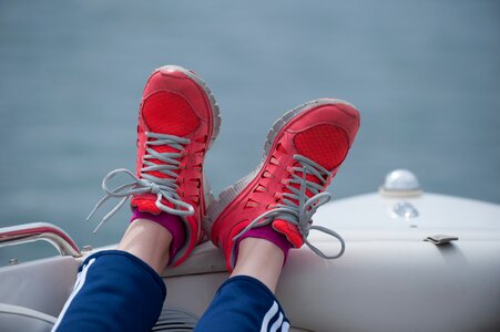 Sailing shoes red shoes photo