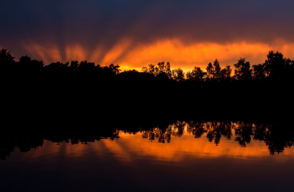 Abendstimmung lake landscape