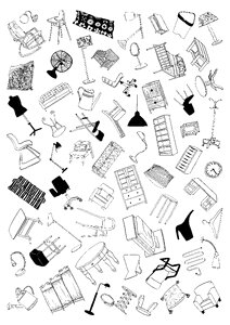 Black decor drawing