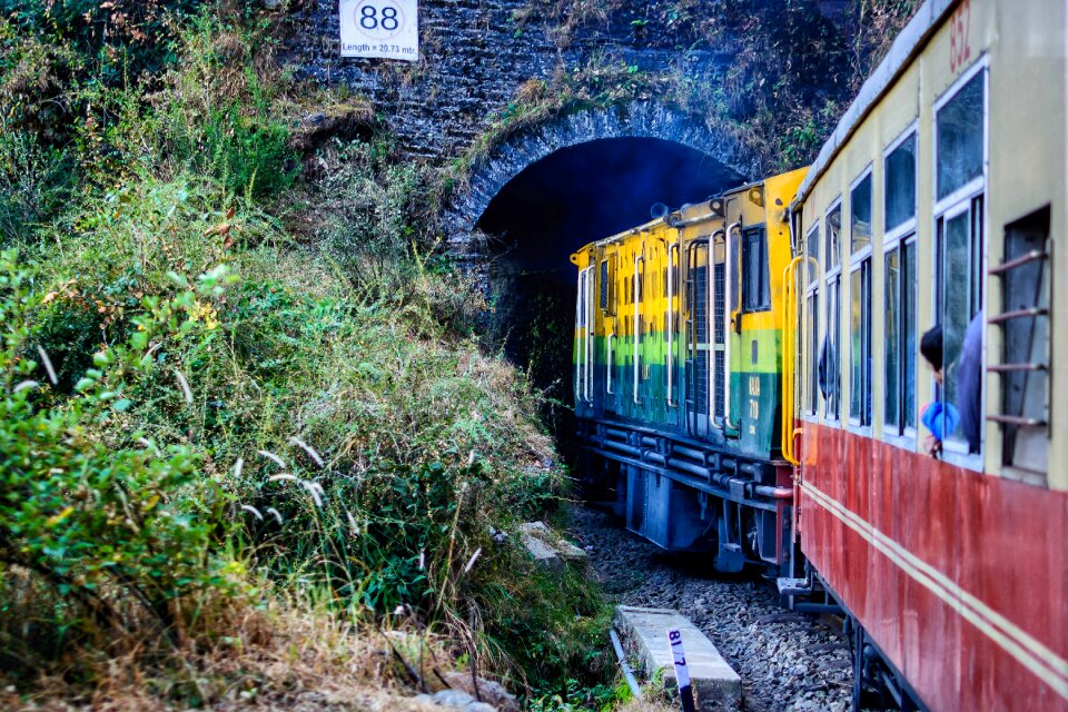 Train ride tunnel himalayas