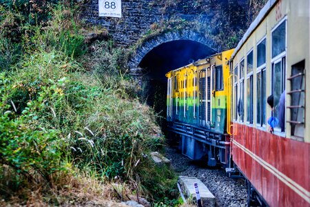 Train ride tunnel himalayas photo