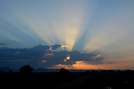 Sunrise on a farm in khuzestan iran