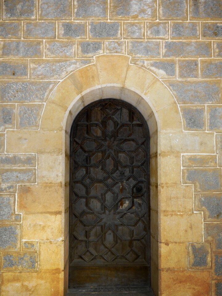 Door arc marquetry