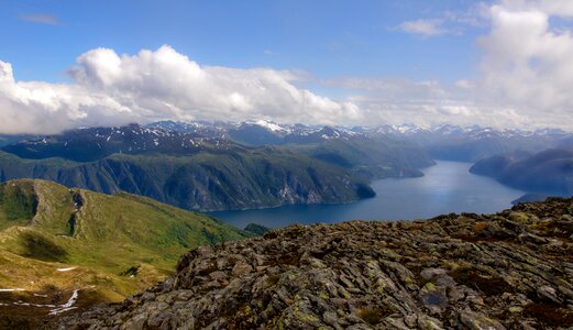 Norwegian fjord the nature of the views photo