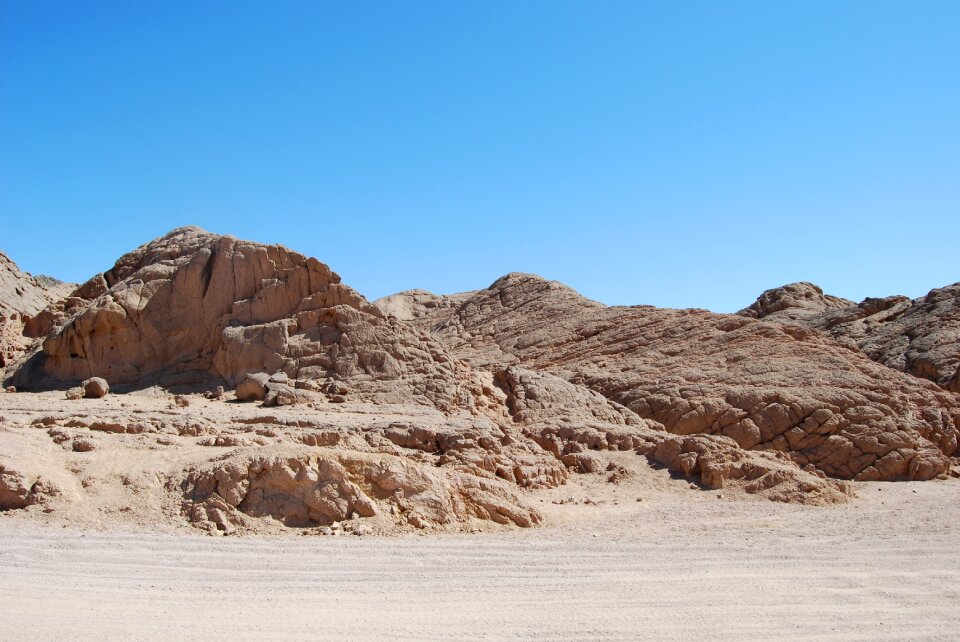 Desert rocks sand