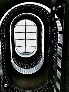 Spiral staircase window top of spiral staircase photo