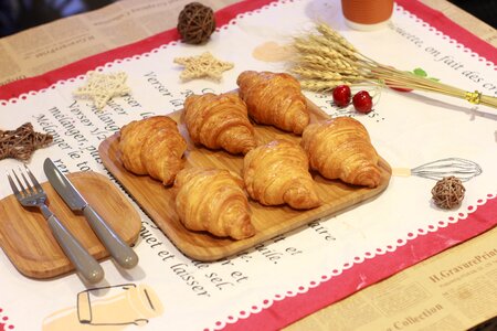 Tableware bread golden horn