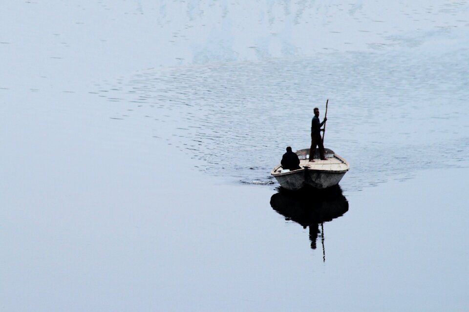 Crossing river water