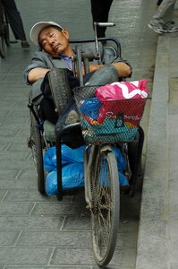 Bike street person photo