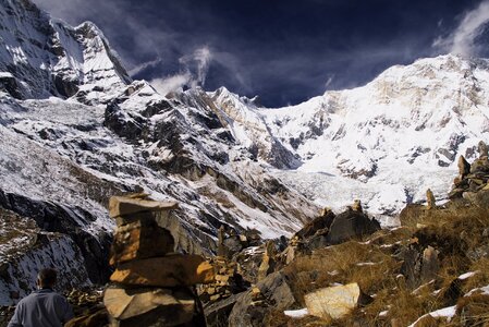 Annapurna sanctuary himalaya mountain photo