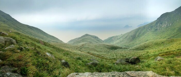 Dayushan island cloudy day meadows photo