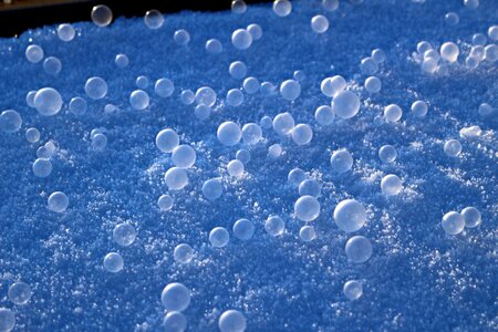 Ball eiskristalle frozen bubble photo