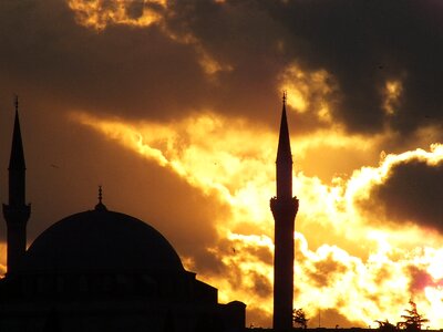 Sky the minarets city ​​center photo