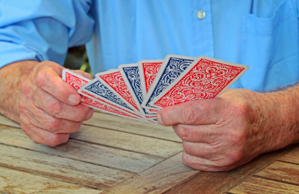 Hands cards play photo