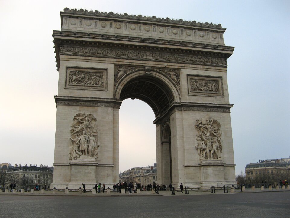 Triumphal arch paris france