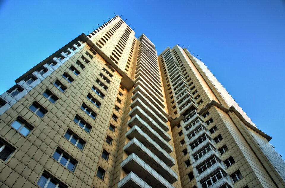 The façade of the window balconies