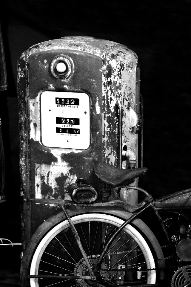 Gas pump antique retro