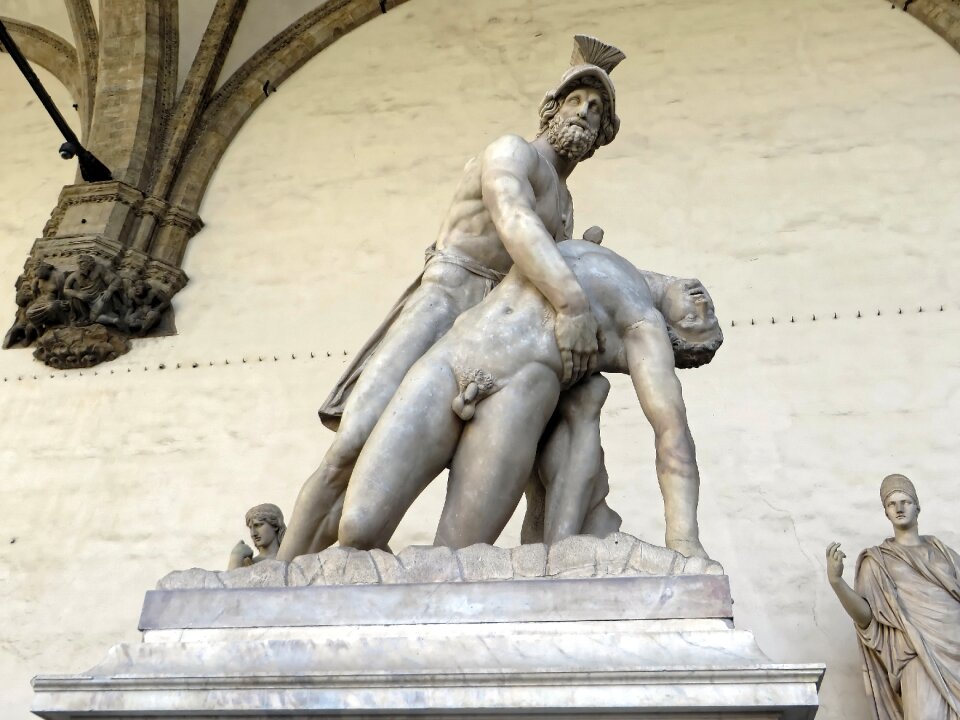 Logia dei lanzi menelaus and patroclus giambologna