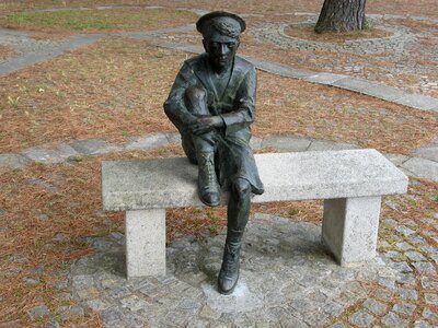 Statue of jules verne nantes france