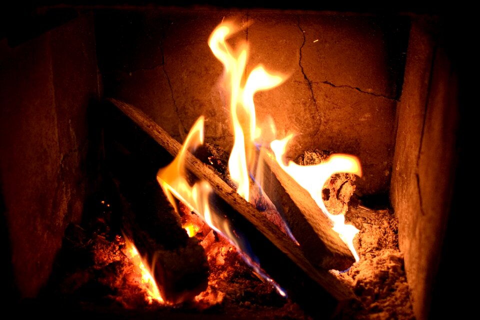 Fire fireplace heat