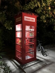 Vintage communication booth photo