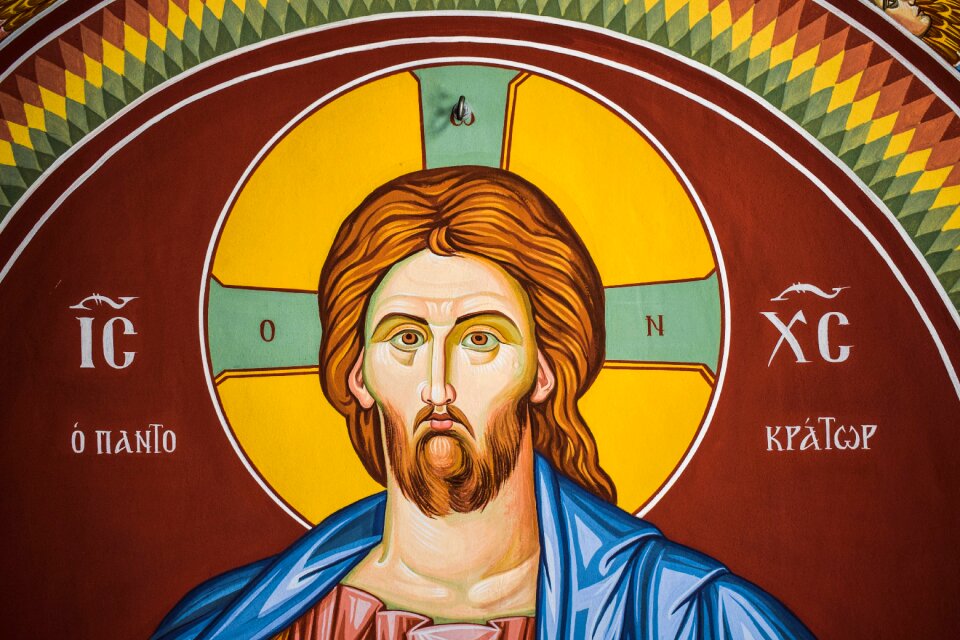 Iconography painting ceiling