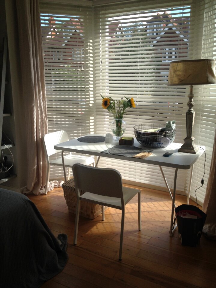 Interior brown desk