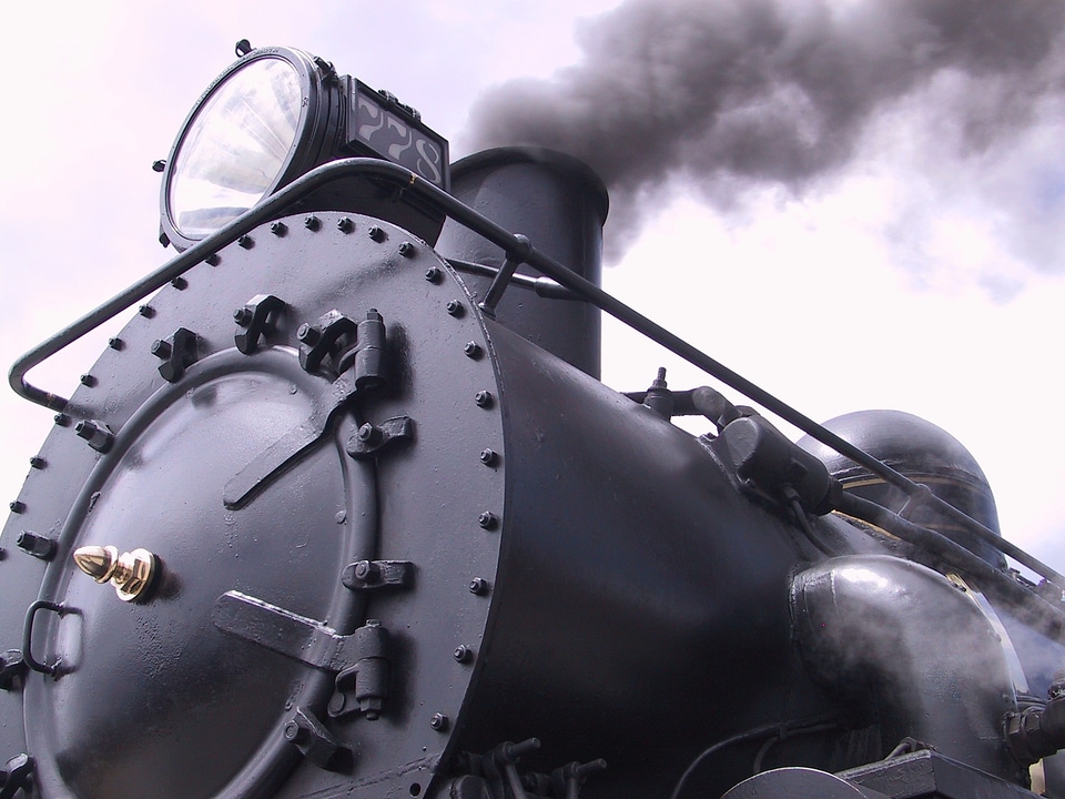 Steam locomotive train historically