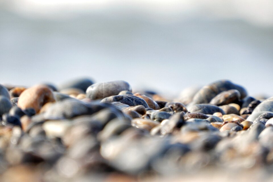 Wave pebbles landscape