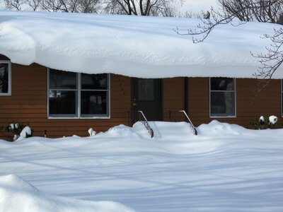 House white snowfall photo