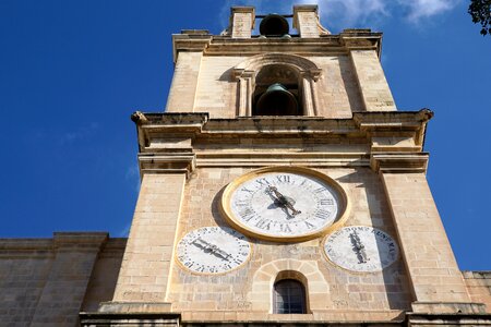 Church tower clock photo