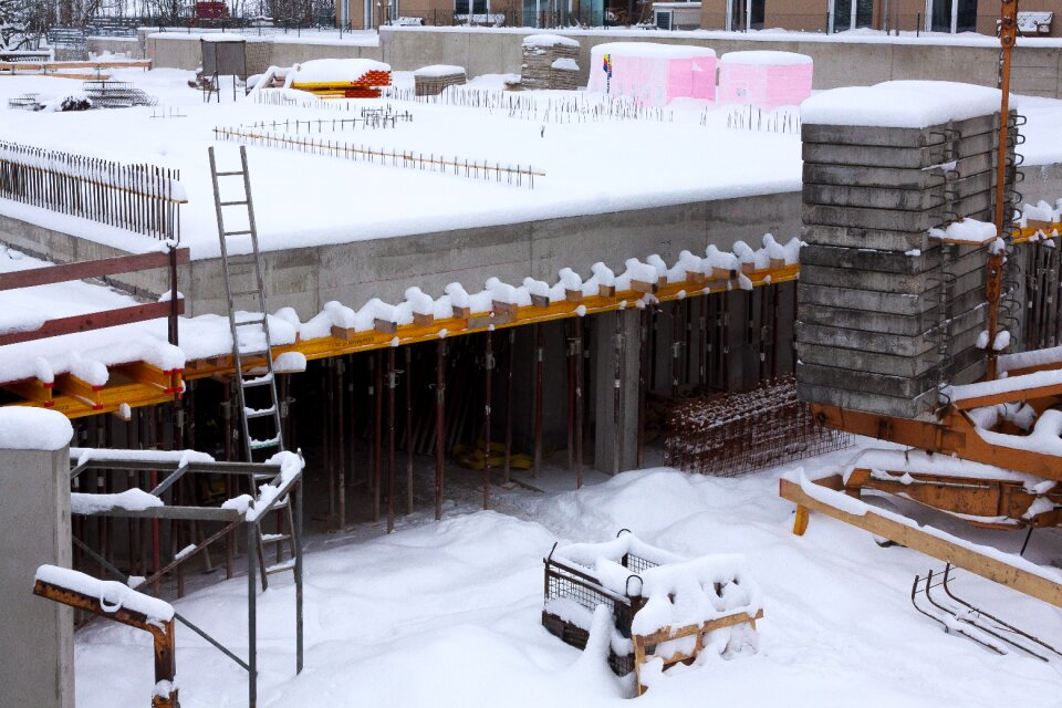 Reinforcement concrete construction site