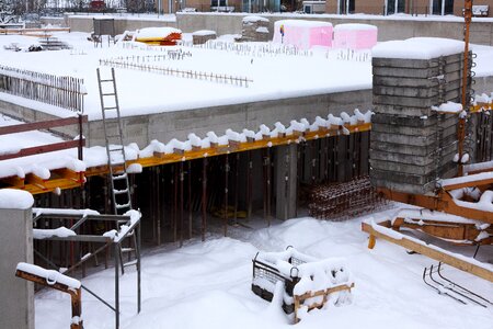 Reinforcement concrete construction site photo