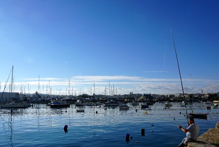 Blue mediterranean city