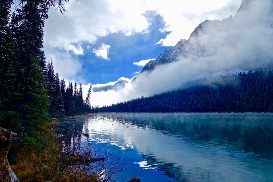 Reflection fog morning