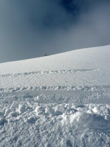 Mountain winter traces photo