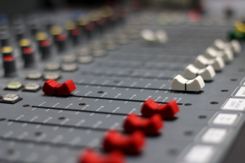 Mixer audio studio