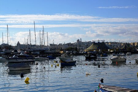 Blue mediterranean city photo