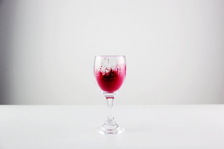 Wine glasses rose red cmky photo