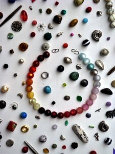 Beads stones necklace photo