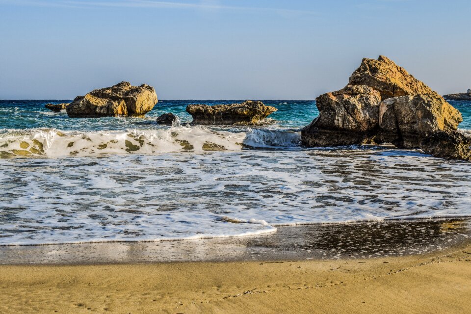 Scenery rocks beach