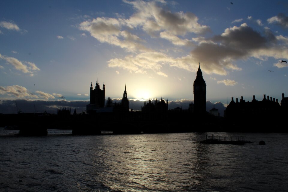 Sunset landmark thames