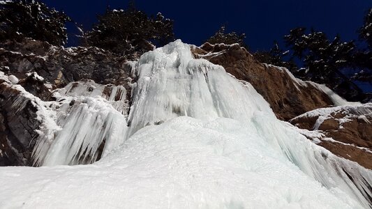 Icefall water ice winter