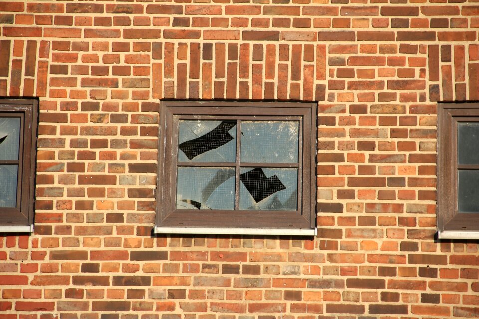 Architecture old window wall
