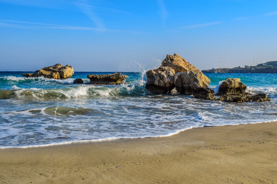 Scenery rocks beach