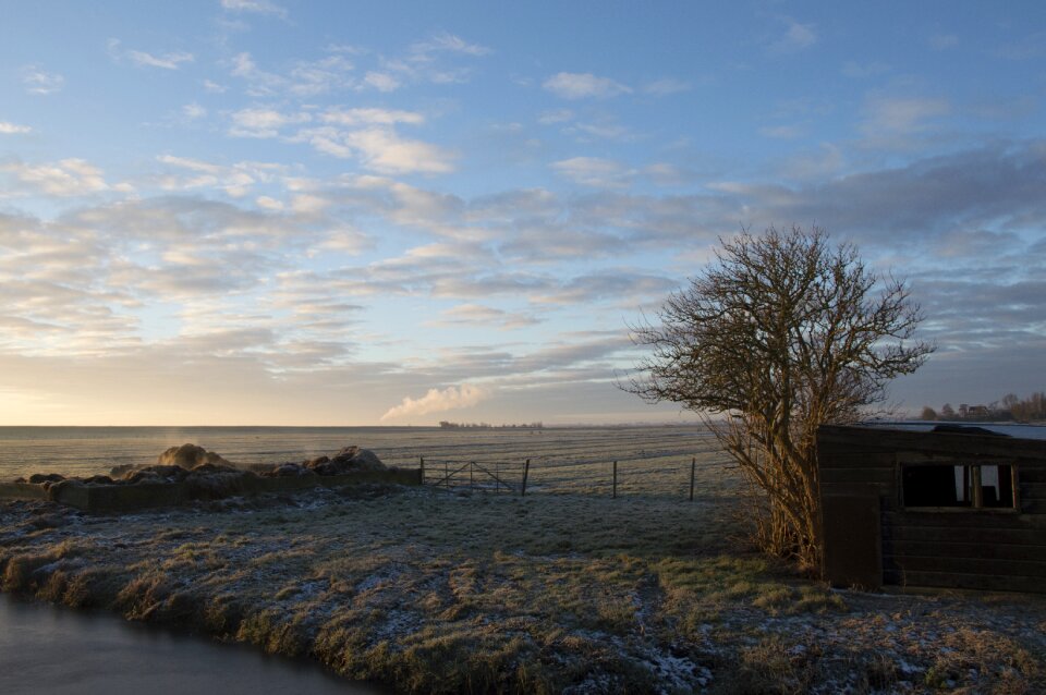 Near amsterdam winter landscape holy ditch