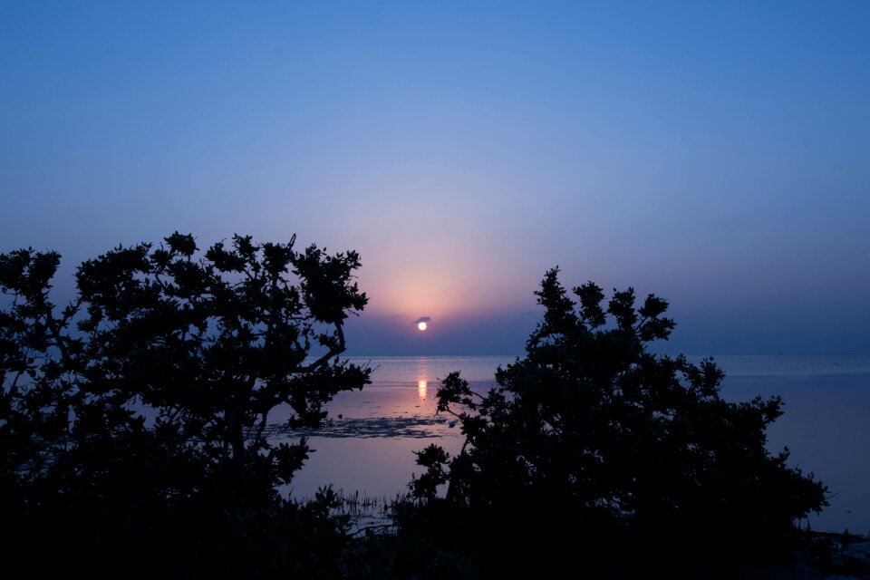 Evening sea horizon
